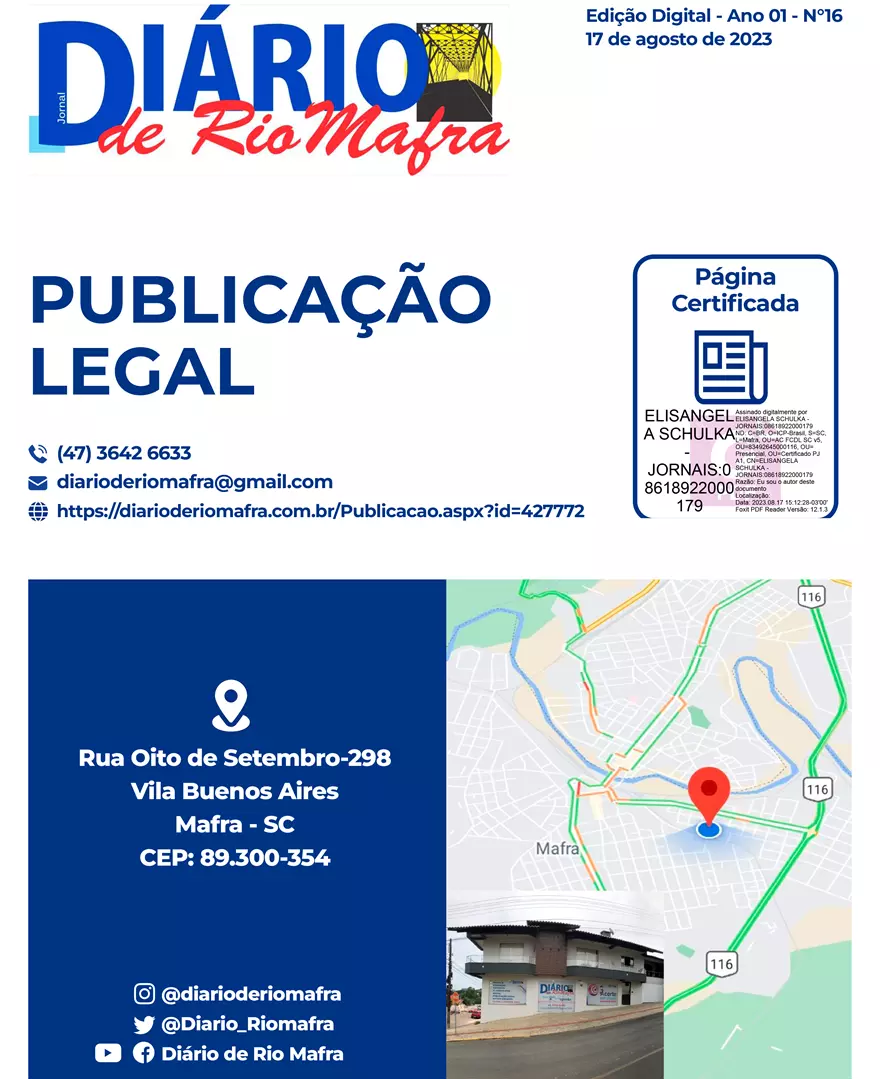 Publicação Legal n° 16